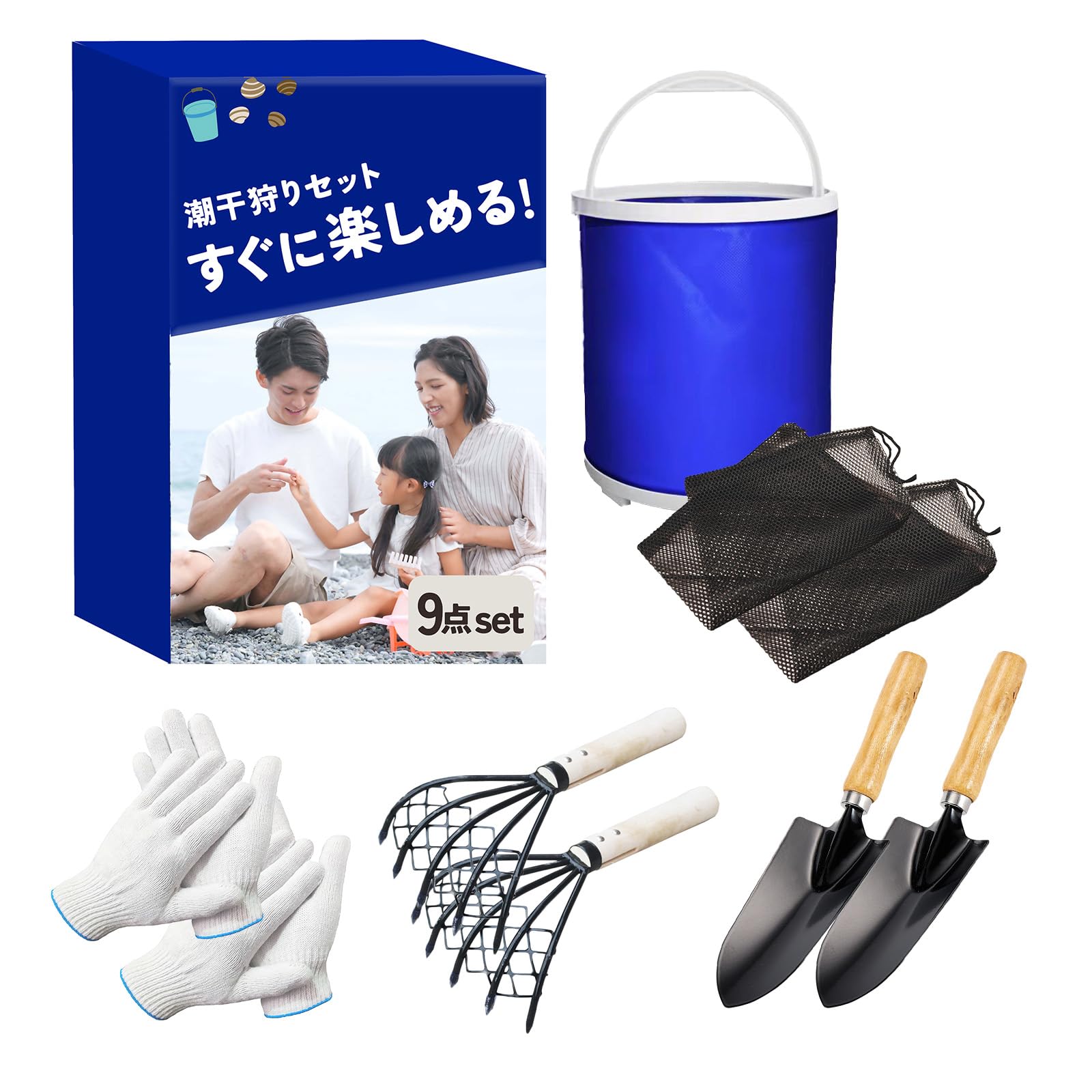 Boar小熊 絞り袋セット Amazon.co.jp: Mashen 潮干狩り 熊手 スコップ 折り畳みバケツ 収納袋